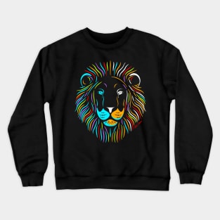 Colorful Lion Crewneck Sweatshirt